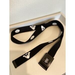 Forever Hungry Black Adjustable Belt With Sharks And Doughnuts